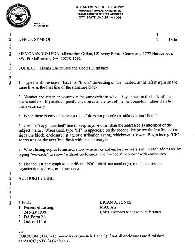 example of listing paragraph